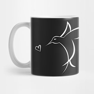 Hummingbird with heart Mug